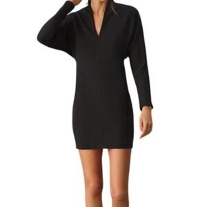 Daily Practice Anthropologie Knit Dress Women Sm Long Sleeve Mini Neutral Casual